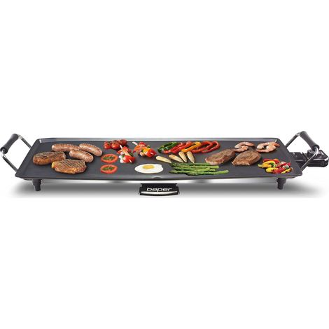 BEPER 90.386 Piastra Elettrica per Cucinare XXL, 70 x 24 cm - Griglia Elettrica (1/5)