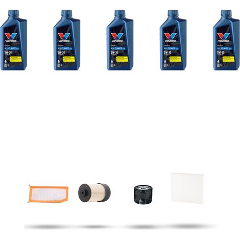 Kit tagliando 4 FILTRI e 5L OLIO compatibile con Renault Captur (J5,H5) 1.5 DCI 90 66kw dal 2013 (1/5)