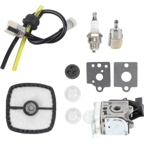 Kit de carburateur de remplacement pour débroussailleuse Echo SRM-225/PAS-225/PE225 – Compatible avec plusieurs modèles (kit complet, matériaux aluminium/rubber, facile à installer) (1/4)