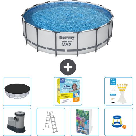 Bestway Piscina Bestway Steel Pro MAX Redonda - 488x122 cm - 8-piezas S529 (1/4)
