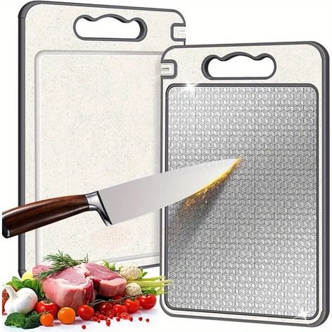Tabla de cortar de acero inoxidable 36,5 x 25 cm Utensilios de cocina 1 pieza (1/5)