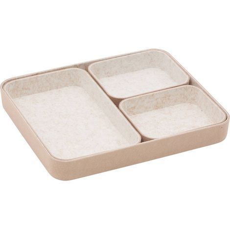 4 organiseurs bas feltia rectangulaires 27x32cm gris - 5five (1/5)