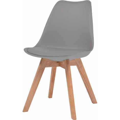 Maison Exclusive - Esszimmerstühle 6 Stk. Grau Kunststoff (1/5)