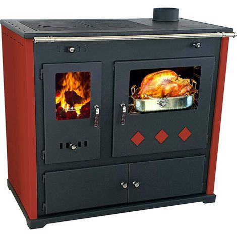 Cucina Stufa a Legna con Forno Ghisa Top - Praktic Lux Eco - 9.5 kw