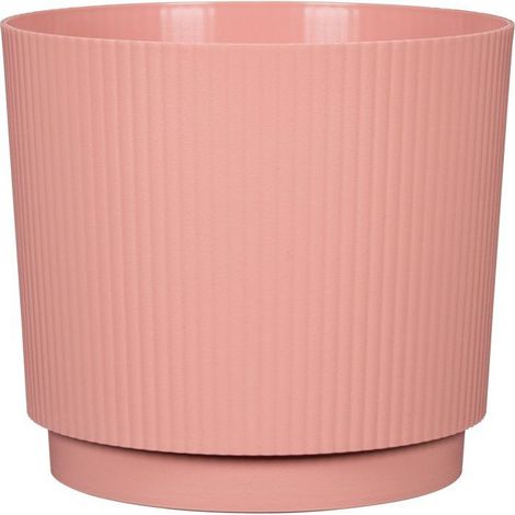 Cache-pot rond - GARDEN ID - Lino - Ø 25 - 7 L - H 22 cm - Rose (1/3)