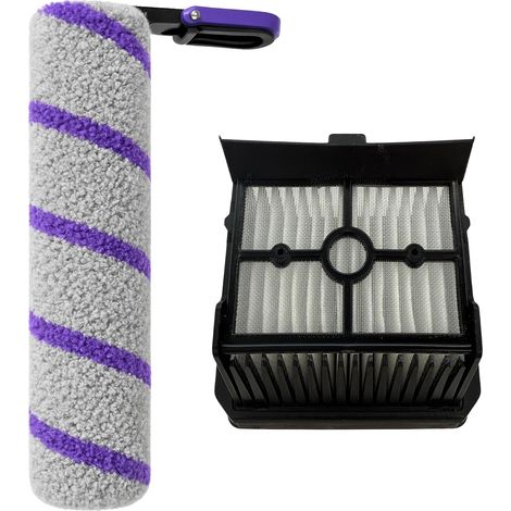 Pack accessoires pour Rowenta X-Clean 10-1 Rouleau Brosse Microfibre et 1 Filtre HEPA Phonillico® (1/5)
