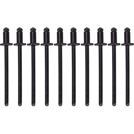 Rivetti rosa in alluminio antiruggine per auto, 8 pezzi, a forma di targhetta VIN AMC per portiera, per tutti i veicoli, colore nero A (1/4)
