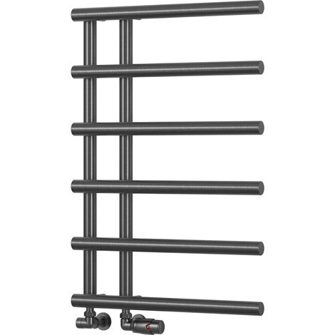 Reina Matera Heated Towel Rail 722mm H x 500mm W Brushed Gun Metal (1/2)