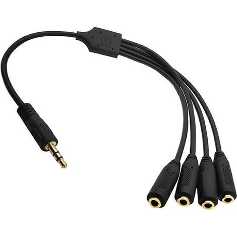 Adaptateur Audio 3.5mm Double Jack pour Casque et Micro Smartphone (1/5)