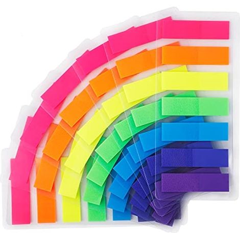 Lot de 980 marqueurs adhésifs pour film - Bandes de texte - Marqueurs adhésifs - Petits drapeaux - Notes autocollantes - Petites étiquettes inscriptibles pour marquage de page