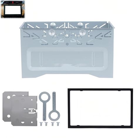 Autoradio en Métal Double Universel,Cadre de Montage Universel pour Radio de Voiture 2DIN,Cage D'Autoradio Double 2 DIN,Cadre pour Autoradio,Lecteur DVD de Voiture,Navigation GPS (1/5)