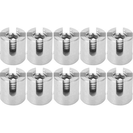 Serre-cable croisé en acier inoxydable, 10 pièces, fixation de garde-corps pour intérieur et extérieur M12 5mm/0,2 pouces (1/5)