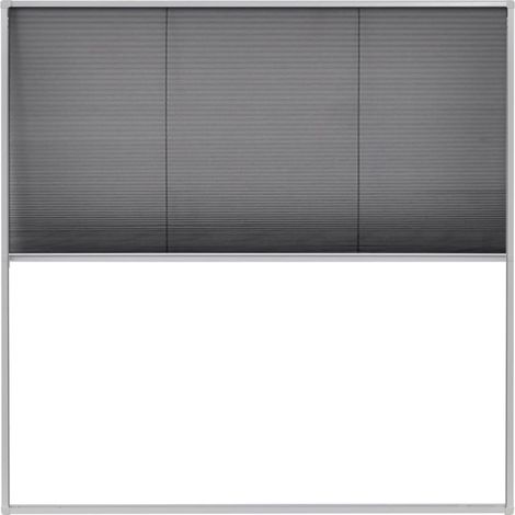 Moustiquaire plissée pour fenêtre Aluminium 120 x 120 cm (1/5)