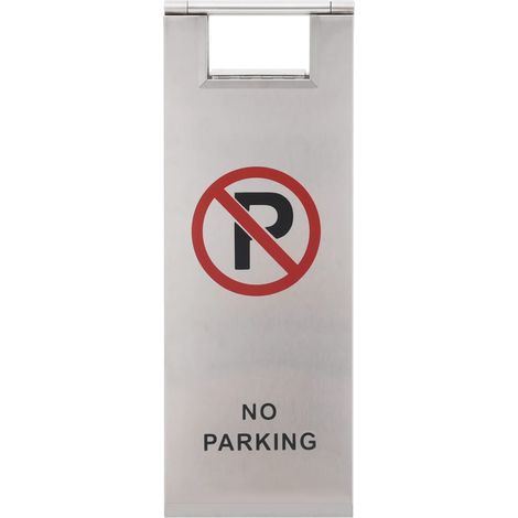 vidaXL Folding Parking Sign Stainless Steel