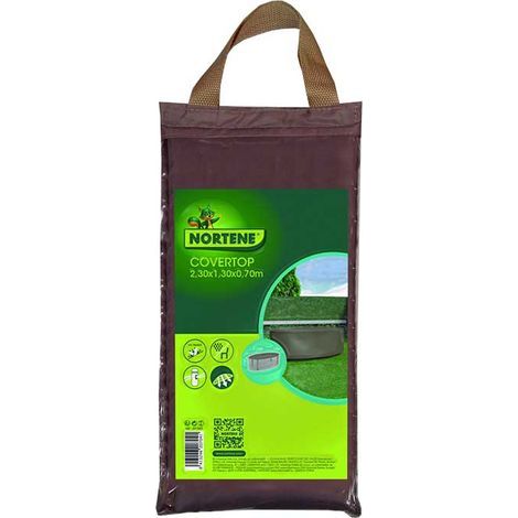 Gartenmöbelabdeckung für ovalen Tisch – Maße: 230 x 130 x 70 cm – Wasserabweisendes und UV-beständiges Polyester – Farbe: Taupe (1/5)