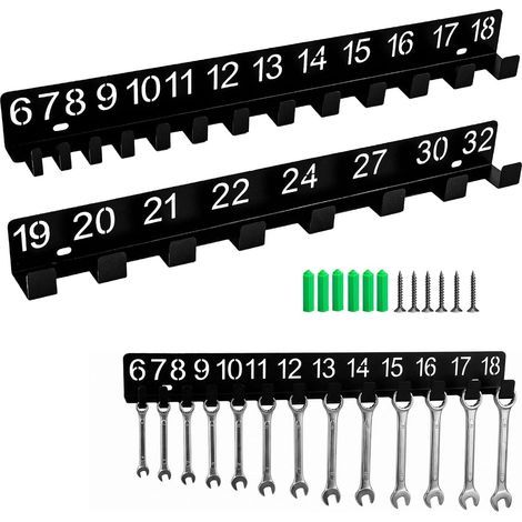 Lot de 2 porte-outils muraux en métal pour garage (1/5)