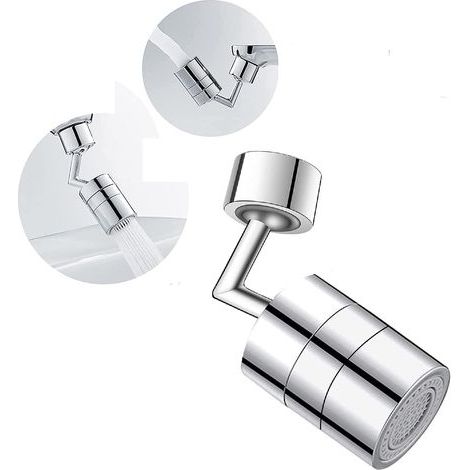 720 Degrés Aérateur de Robinet, Pivotant Tête de Robinet de Cuisine 2 Modes Réglable Douche Tête Filtre Pulvérisateur Pour Cuisine Salle De Bain (1/5)