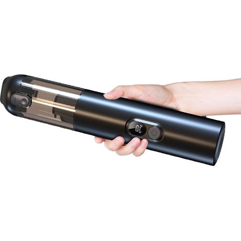 Aspirateur à Main sans Fil, Aspirateur de Voiture Portable avec Aspiration de 14 000 Pa, Moteur sans Balais de 60 000 Tr/min, ABS Rechargeable 4 en 1 pour Voiture, Maison, Bureau, Poils (BLACK) (1/5)