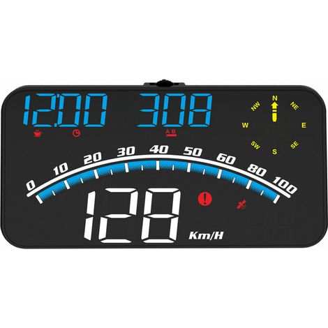 5,5-Zoll-Automobil-HUD-Head-Up-Display, Windschutzscheibenprojektor, digitaler Tachometer, Dual-System-Display, blaues und weißes Licht – blaues und weißes Licht