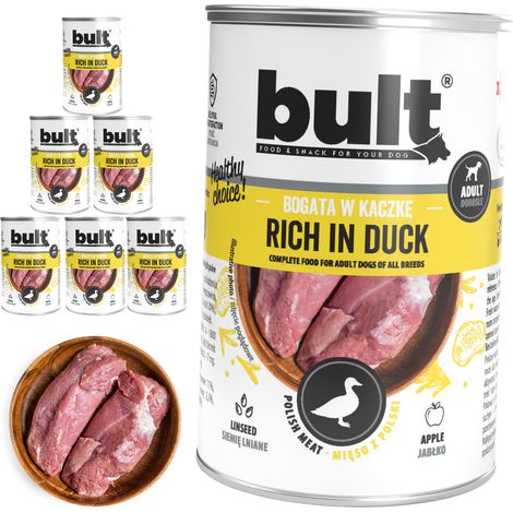 Cibo umido per cani BULT al gusto anatra, lattina da 6x400g (1/5)
