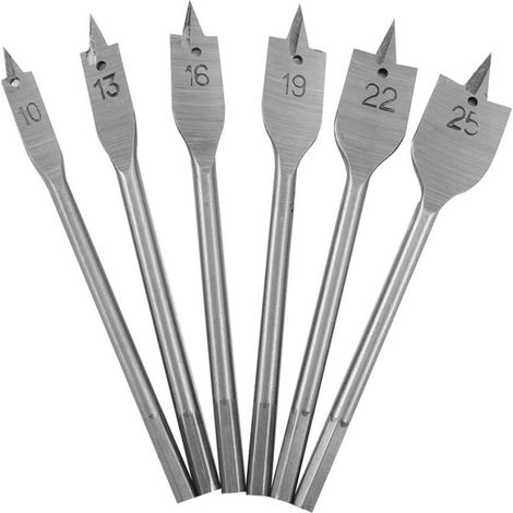 Dekton 6pc Flat Wood Bit Set (1/4)