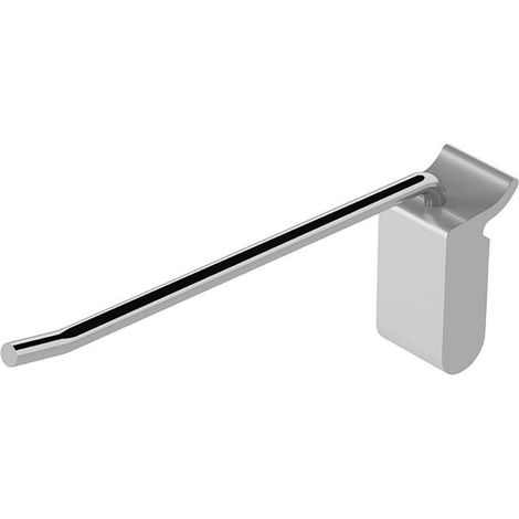 enganche colgador recto. aluminio + hierro. plata mate + cromo. longitud 109mm. panel ranurado. espesor 18mm - zobal (1/2)