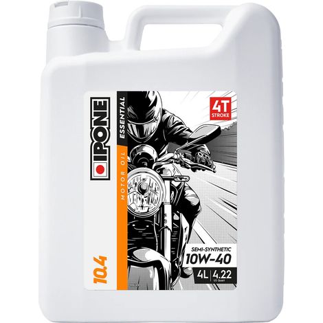 Aceite semisintético Ipone 10.4 10W40 4L MA2 para motocicletas de carretera. Calidad garantizada.