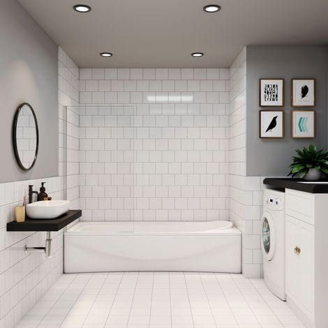 [PRODUIT D'OCCASION]Pare baignoire 70x130cm profilé en chromé brillant
