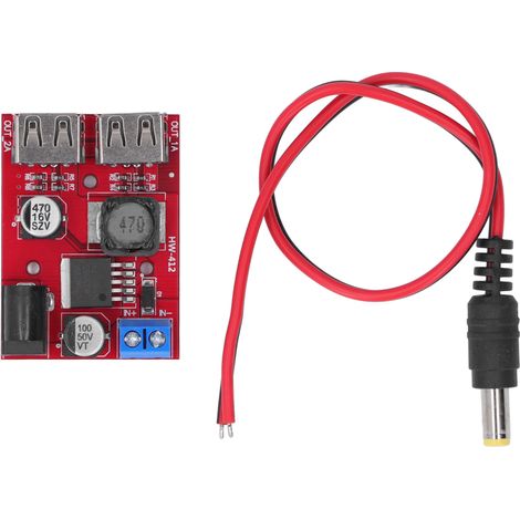 Carte de circuit imprimé de contrôleur solaire CC 6V-30V vers 5V, contrôleur de stabilisation de tension, carte de circuit imprimé USB pour alimentation solaire. (1/5)