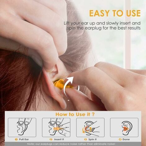 Bouchons d'oreilles antibruit silencieux, bouchons d'oreilles pour dormir, bouchons d'oreilles pour dormir, bouchons d'oreill (1/3)