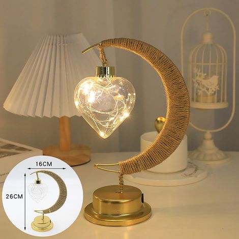 Lampe Décorative En Fer Forgé - Étoile LED - Lumière Nuit Chaleureuse - Alimentation USB ou Piles AA - 1 Pièce (1/3)
