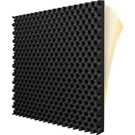 Lot de 6 panneaux en mousse acoustique auto-adhésifs, ignifugés et insonorisants, pour murs, studios, etc. (1/5)