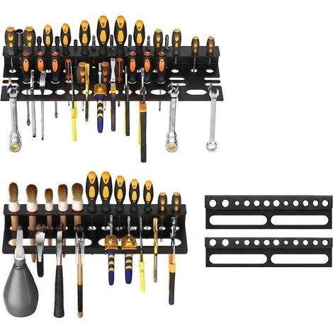 Organisateur mural d'outils, ensemble G-23 en deux pièces, acier au carbone, support de rangement pour marteau et pinces (1/5)