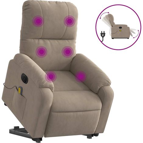 Maison Exclusive - Massagesessel Aufstehhilfe Elektrisch Taupe Mi
