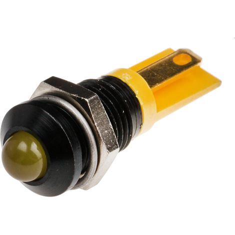 Voyant LED lumineux Jaune RS PRO, dia. 8mm, 2V c.c. ( Prix pour 1 )
