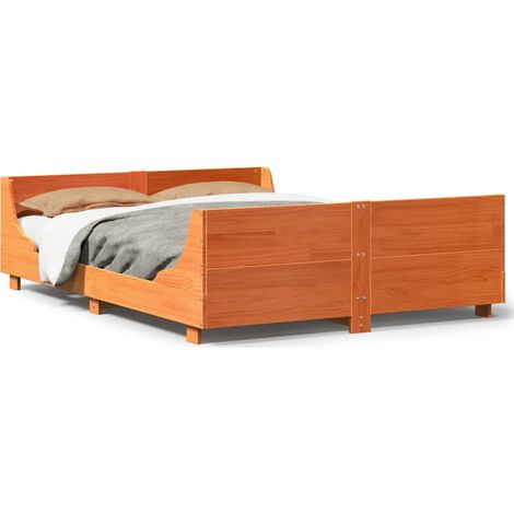 Maison Exclusive - Letto senza Materasso Marrone Cera 135x190 cm in Legno di Pino