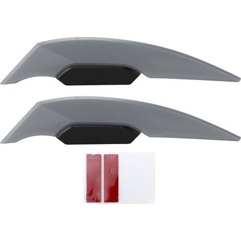 Paire d'ailerons aérodynamiques universels pour moto, accessoires pour moto électrique, quad et côte à côte, paire grise (1/5)