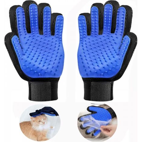 Gants de Toilettage pour Animaux – Brosse et Massage Chien et Chat, Gants Doux pour Poils et Pelage (1 Paire) (1/5)