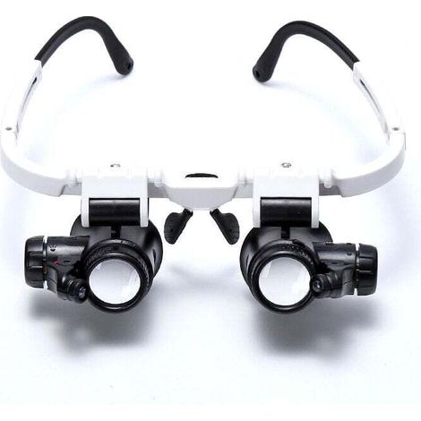 Loupe Double Œil 8x 15x 23x Éclairée LED pour Réparation Montres Bijoux Horloges (1/4)