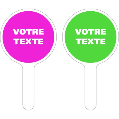 PANNEAU À MAIN PERSONNALISÉ. Vert . - Vert
