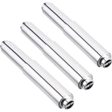 3er-Pack Toilettenpapierhalter aus Kunststoff mit Federmechanismus (Silber) (1/5)