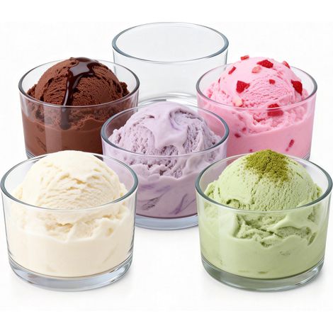 Lot de 6 verres à dessert 120 ml – Bols à dessert et tasses, transparents, mini gobelets à glace pour pudding, yaourt, tiramisu et mousse, bols à dessert (1/5)