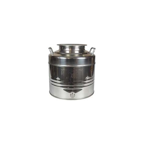 Fût en acier inoxydable de 30 litres. Huile de graffato