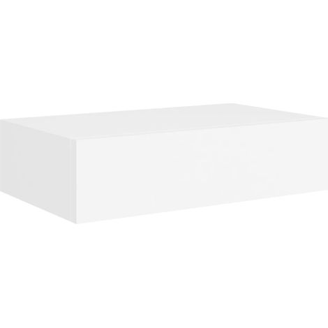 INLIFE Étagères à tiroirs murales 2 pcs Blanc 40x23,5x10 cm MDF (1/5)