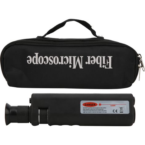 Microscope à fibre optique portable 200X avec adaptateur 1,25mm - Outil de diagnostic pour inspecteur de face d'extrémité, loupe de détection (1/5)