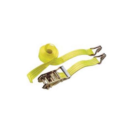 CINGHIA CON GANCI A J E CRICCHETTO COLORE GIALLO  mt.6 x mm.35h.  portata Kg.2000    EXCEL