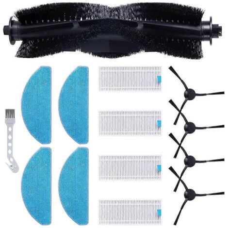 NALOOKAMIC Kit d'accessoires de 14 pièces pour aspirateur robot Laresar Mars01 : pièces de rechange pour rouleau, brosse latérale, serpillère, tampon et filtre HEPA