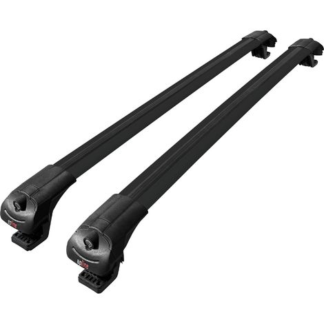 Compatible avec Dacia Duster (HS) Post-Facelift 2014-2017 ACE-1 Modèle Barres de Toit Railing Porte-Bagages de Voiture Aluminium Noir 2 Barres (1/5)