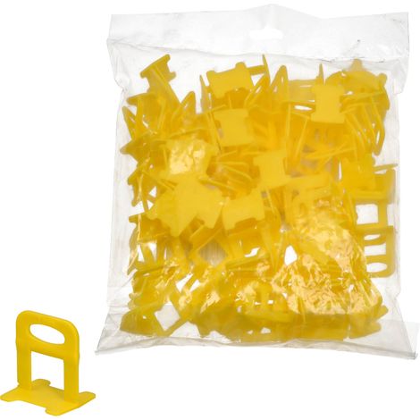 Système de nivellement de carrelage, kit de clips de 1 mm, 100 pièces (1/5)