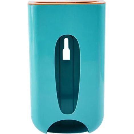 Soporte para bolsas de basura, caja de almacenamiento para bolsas de plástico, caja extraíble para bolsas de basura de montaje en pared, verde, 14725 cm (1/5)